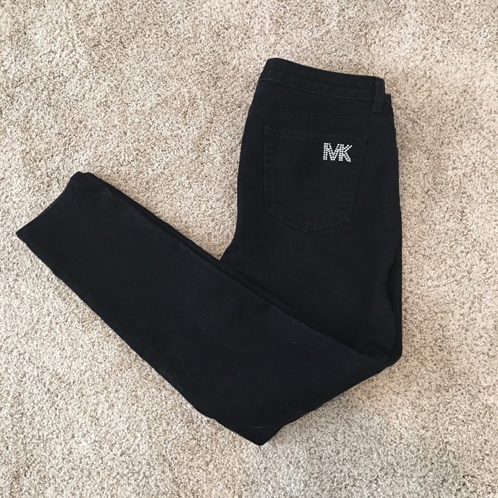 Michael Kors MK Pocket BLING Black Skinny Jeans